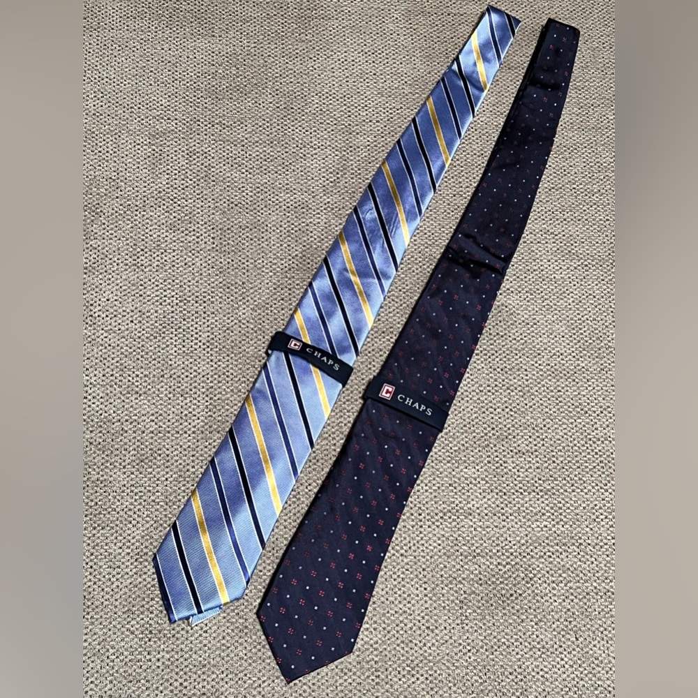 2 NWTS Chaps Silk‎ Men’s Neck Ties